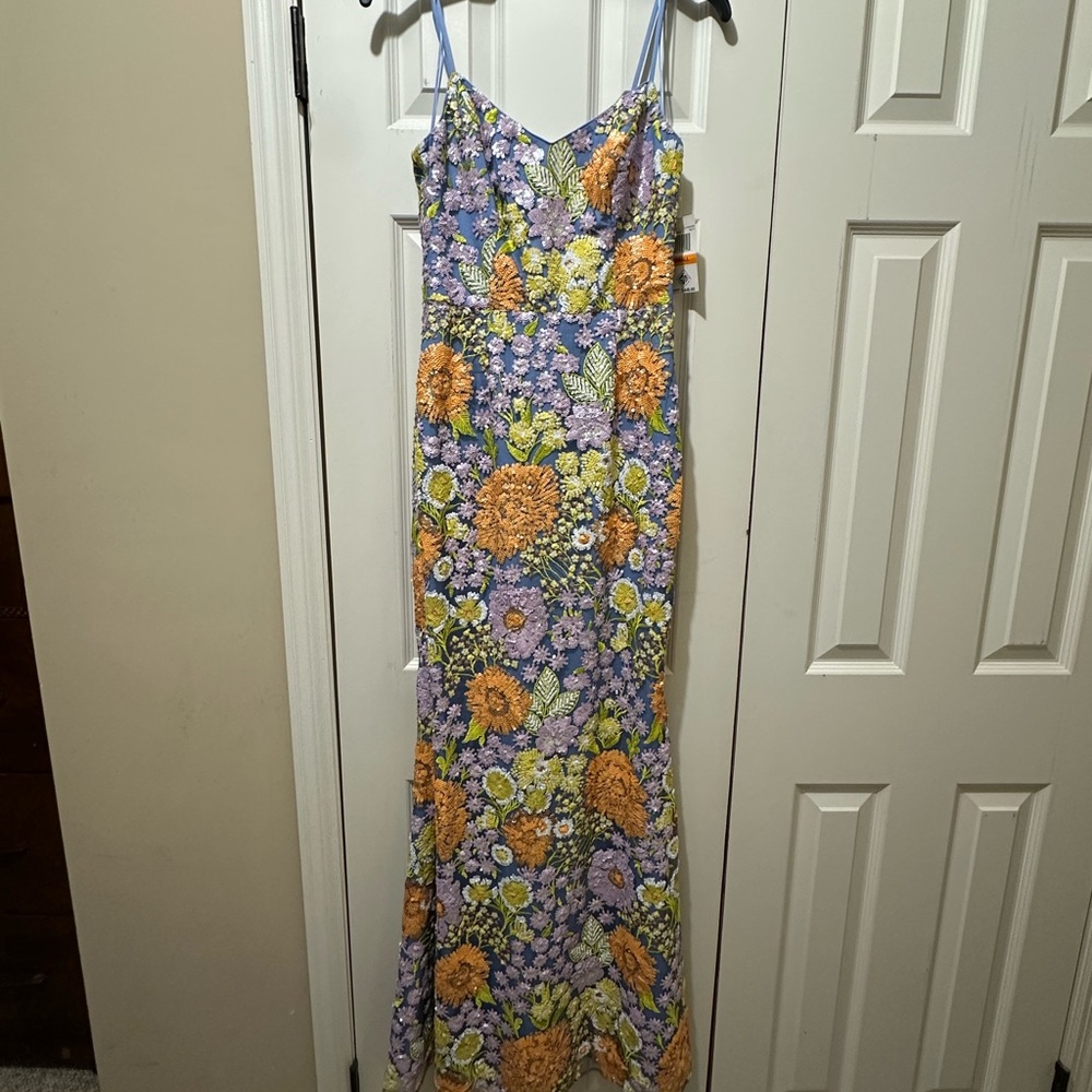 The Population Floral Prom Dress